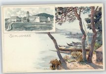 Schluchsee Mutter, K. Lithographie / Künstlerkarte