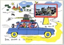 17630 La Flotte - Leporello, Fahrt in den Urlaub, Auto, Hafen