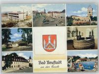 97616 W8740 Bad Neustadt a d Saale - Leporello, Teilansichten, Wappen