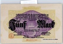 Notgeld 5 Mark , Altona Geld auf AK