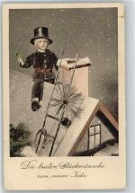 Puppe , Neujahr Schornsteinfeger