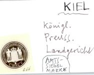 24103 W2300 Kiel , Ostsee Siegelmarke Staatsanwaltschaft Landgericht