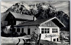82481 W8102 Mittenwald - Restaurant Gröbl-Alm mit Karwendel