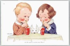 No.2586 , Kinder Poesie , Cola trinken Primus Künstlerkarte