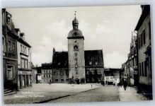 06268 O4240 Querfurt - Marktplatz mit Rathaus