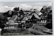 96317 W8640 Kronach , Oberfr - Blick vom Wehr zur Veste
