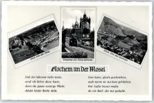56812 W5590 Cochem - Eingang zur Burg Blick von der Umkehr und der Burg