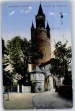 61169 W6360 Friedberg (Hessen) Lithographie Burgtor und Adolfsturm