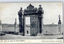 Konstantinopel Istanbul - Porte du palais de Dolma Baktche