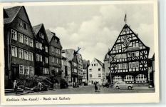 35274 W3575 Kirchhain - Markt mit Rathaus