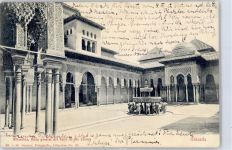 Granada Lithographie Alhambra Palast