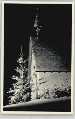 64397 W6101 Neutsch Foto AK Weihnachtsbaum vor Kapelle