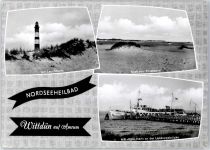 25946 W2278 Wittdün , Amrum - Leuchtturm Motorschiff Rüm Hart an der Landungsbrücke