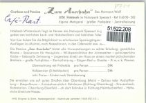 63863 W8751 Hobbach Werbe AK Gasthaus Pension Zum Auerhahn