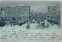 10115 W1000 Kreuzberg 1900 - Hallesche Tor Mondschein-AK