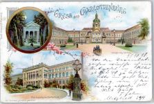 10115 W1000 Charlottenburg 1898 Künstlerkarte Königliches Schloss Polytechnische Hochschule Mausoleum