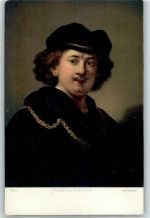Portrait de Rembrandt sign. Rembrandt Stengel + Co Künstlerkarte