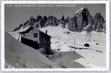 39100 Bozen Bolzano Foto AK Rifugio Alpino Winter-Karte