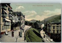 91171 W8547 Wildbad 1909 Lithographie Obere Olgastrasse mit Kernerstrasse