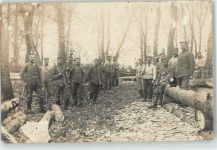 Waldarbeiten Soldat 1917 Foto AK