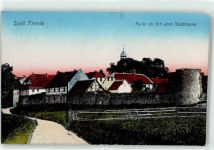 07407 O6821 Remda Lithographie An der alten Stadtmauer