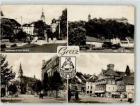 07973 O6600 Greiz - Schloß Stadtkirche August Bebel Straße Puschkinplatz