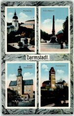 64283 W6100 Darmstadt - Paradeplatz Hochzeitsturm Schloss-Grlockenspiel