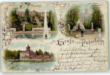14467 O1510 Potsdam 1909 - Schloss Sanssouci Mühle Marmor Palais