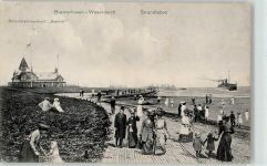 27568 W2850 Bremerhaven 1910 - Strandleben Weserdeich Dampfer Gasthaus Seelust