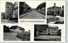 65474 W6094 Bischofsheim b Rüsselsheim - Kath. Kirche Dammstraße Rathaus Schule