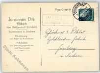 37308 O5631 Wilbich - Landpoststempel Buchbinderei Druckerei Johannes Dirk