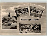 98547 O6058 Viernau - Kirche Fachwerkhaus