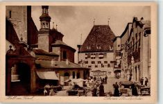 6060 Hall in Tirol Foto AK Marktszene Oberer Stadtplatz