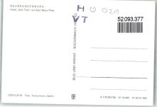 17033 O2000 Neubrandenburg , Meckl - Hotel Vier Tore am Karl Marx Platz