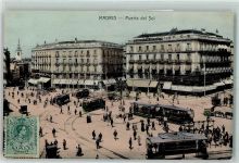 Madrid 1915 - Puerta del Sol Straßenbahn
