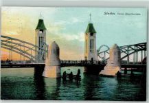 Stettin Szczecin 1913 - Neue Baumbrücke