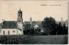 88630 W7798 Pfullendorf , Baden - Ev. Kirche Kath. Kirche