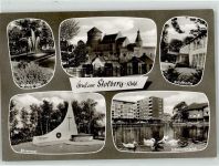 52222 W5190 Stolberg , Rheinl - Kaiserplatz Ehrenmal Burg Stadthalle Schwanenteich