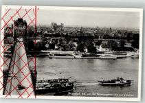 67547 W6520 Worms Gebrauchsspuren Zensur Rheinbrücke Dampfschiffe
