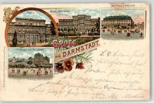 64283 W6100 Darmstadt - 1902 Palais Gartenseite Schloss Wilhelmstrasse