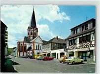 53474 W5483 Heimersheim , Ahr - Marktplatz Volksbank Kirche