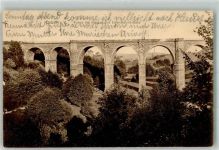 08523 O9900 Plauen , Vogtl 1916 Foto AK Eisenbahn Brücke Syratal