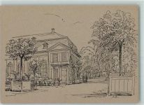 64283 W6100 Darmstadt Künstlerkarte 1945 signiert Annelise Reichmann Orangerie