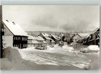 37444 W3424 St. Andreasberg FOTO KEINE AK Schützenstraße im Winter Oldtimer VW Käfer Foto Original aus Archiv eines Ansichtskartenverlages Ort handschriftlich