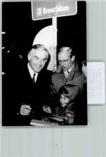Blacky Fuchsberger Autogramm Mann Kind Brille Schild Droschken Filmschauspieler
