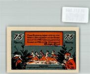 Brocken 1921 Notgeldschein Gutschein über 75 Pfennig Hexentanzplatz