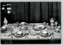 Rosenthal Service Pompadour gedeckter Tisch Besteck Blumenvase Porzellan