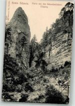 01824 O8324 Rathen Kurort , Sachs Foto AK Sächsische Schweiz Schwedenlöcher