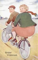 Echternach - Echternach (Luxemburg) Leporello, Fahrrad I-II (Stauchung)