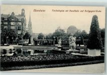 68159 W6800 Mannheim - Friedrichsplatz mit Kunsthalle Heiligegeist Kirche